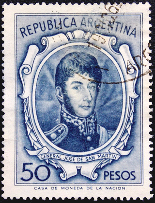 Аргентина 1956 год . Хосе Франсиско де Сан-Мартин (1778-1850)